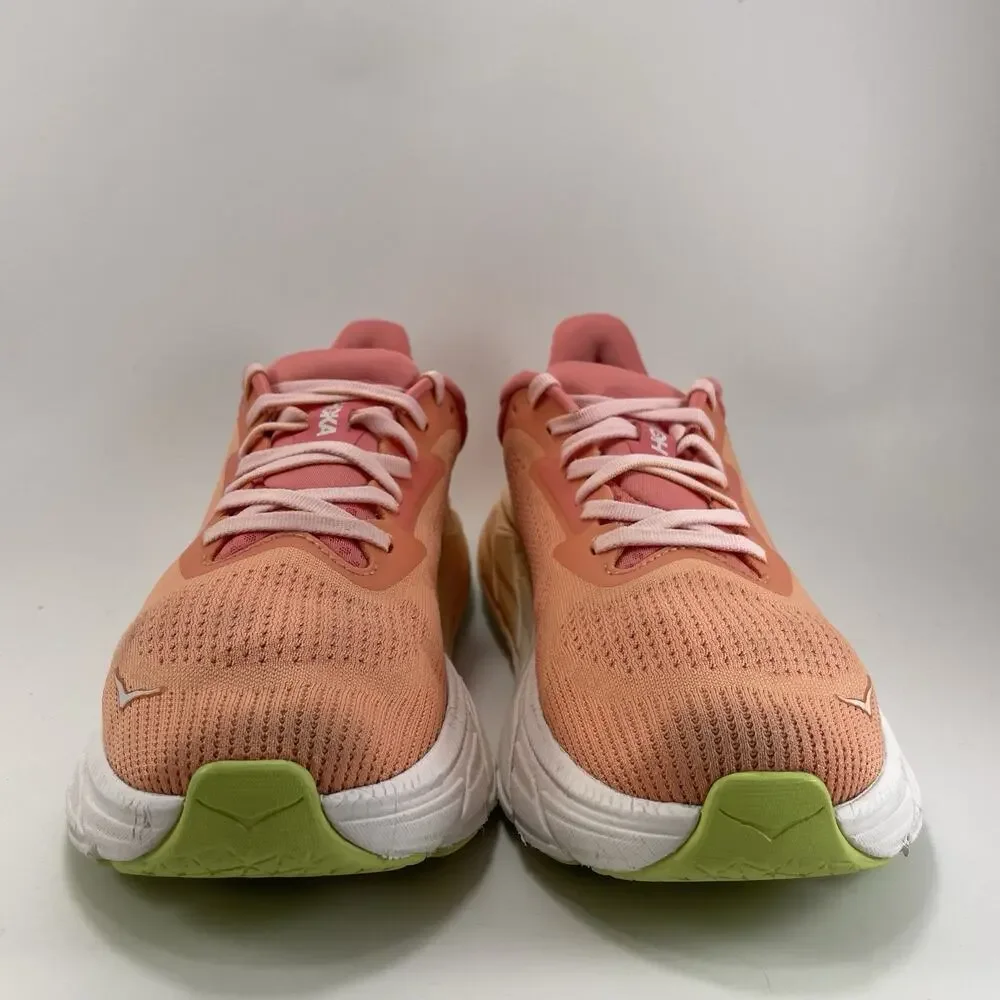 Hoka One One Arahi 7 Running Shoes Womens Size 9B Papaya/Coral Athletic Sneaker